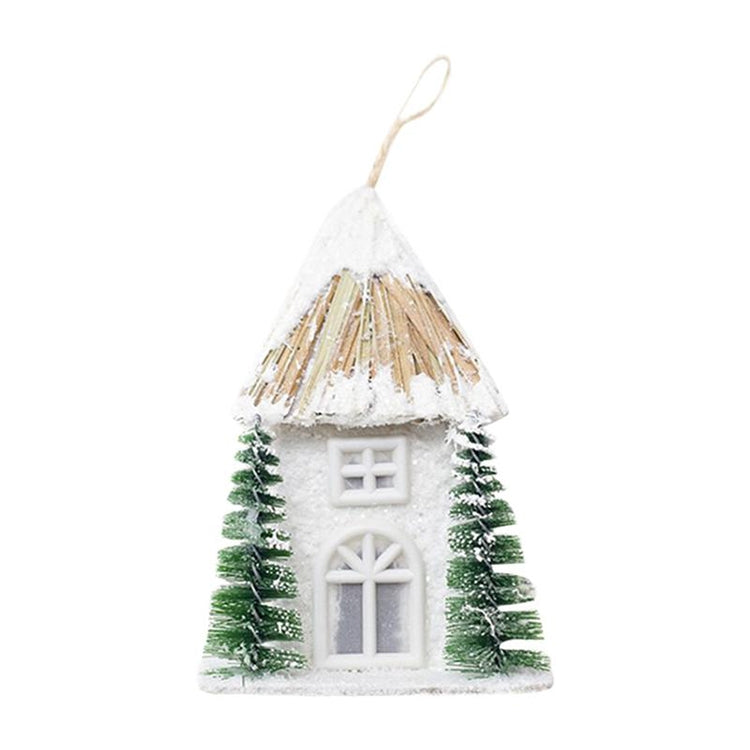 2 PCS Christmas Creative Warm Light Cabin Decoration Accessories Scene Decoration