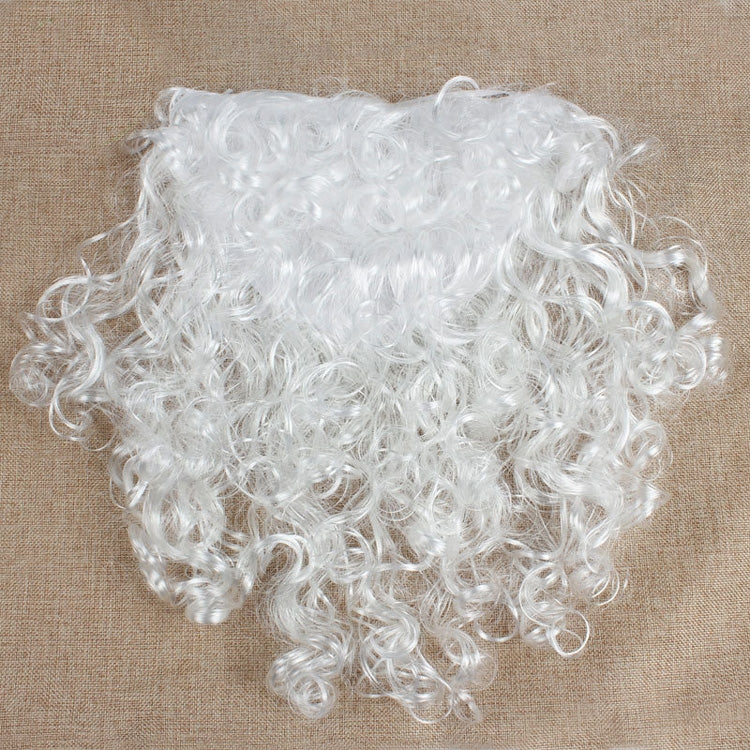 2 PCS Christmas Creative White Santa Beard Decorative Props