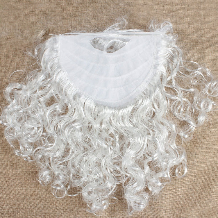 2 PCS Christmas Creative White Santa Beard Decorative Props
