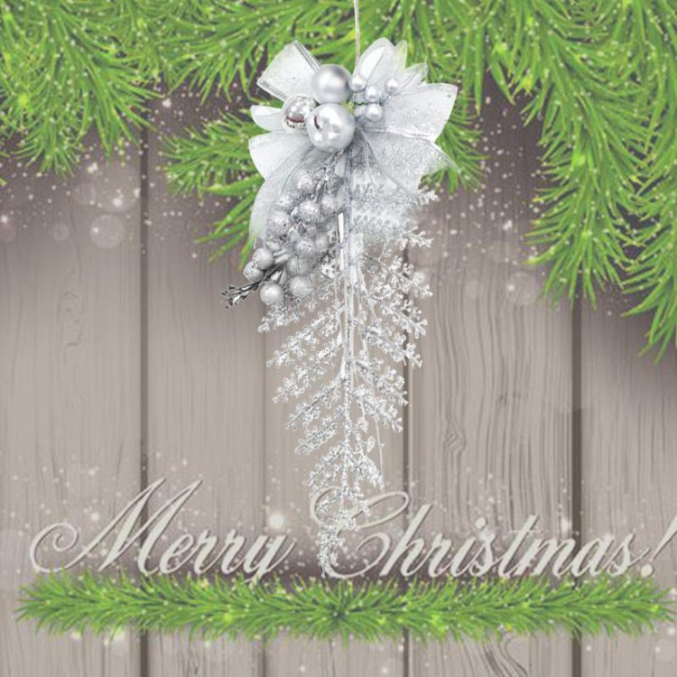 CP0333 2 PCS Christmas Tree Pendant Simulation Leaves Pine Cone Flower Christmas Decorations