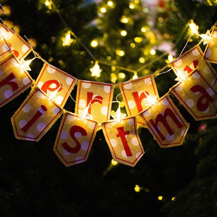 2 Bags Christmas Fabric Letter Bunting Decoration
