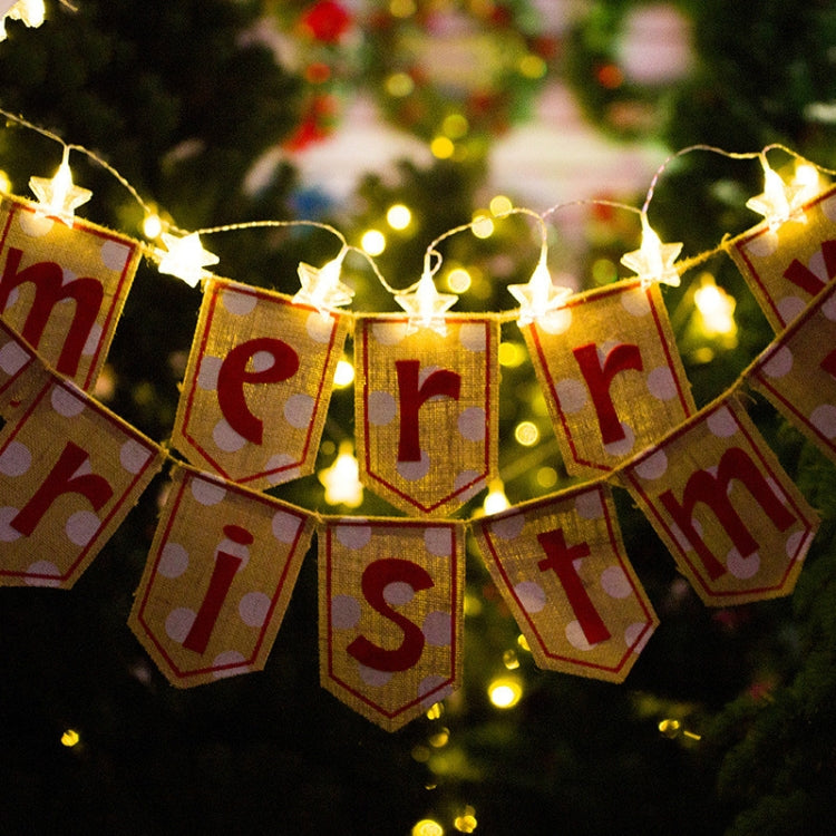 2 Bags Christmas Fabric Letter Bunting Decoration