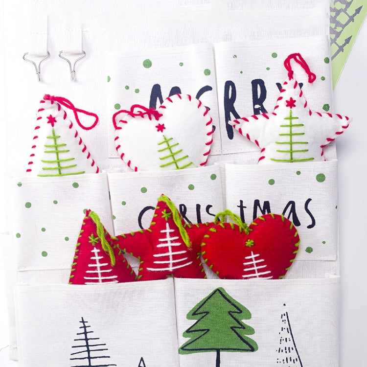 2 Sets Christmas Fabric Five-pointed Star Love Ornament