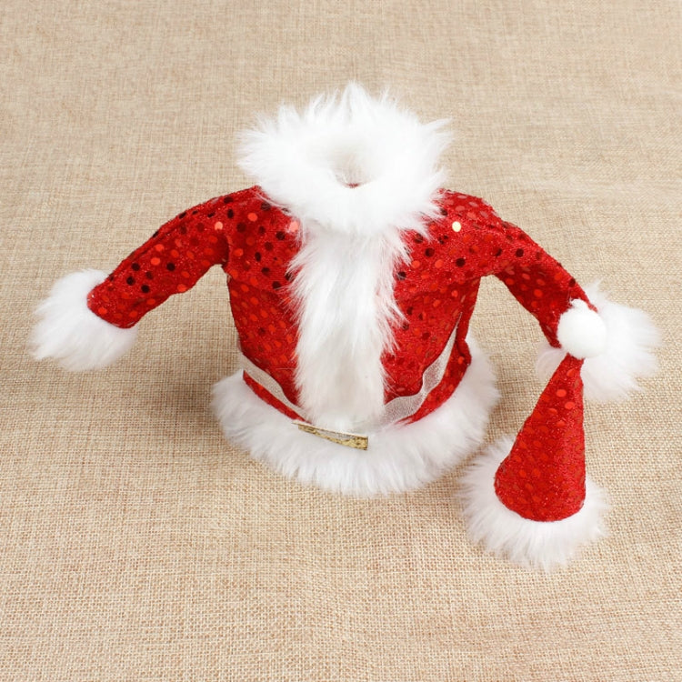 2 PCS Christmas Red Wine Bottle Set Creative Ornament