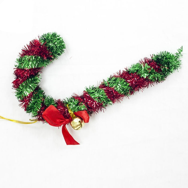 2 PCS Christmas Tree Tops Christmas Candy Cane Bells Decoration Pendant