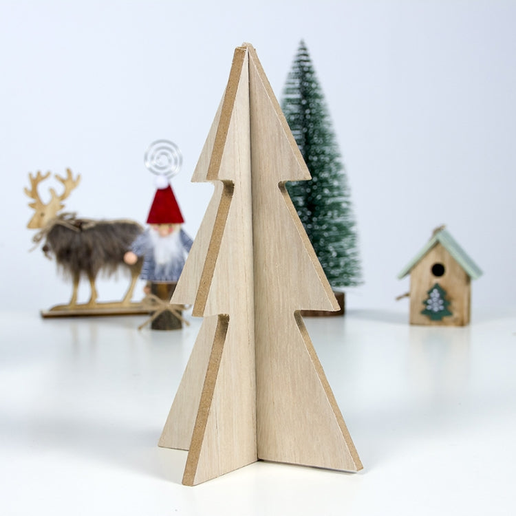 2 PCS Christmas Logs Spelled Into Christmas Tree Crafts Decorations, Specification: Large