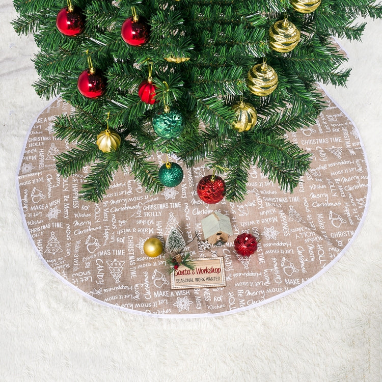 2 PCS Christmas Fabric Letter Print Christmas Tree Bottom Decoration Tree Skirt, Size:60cm