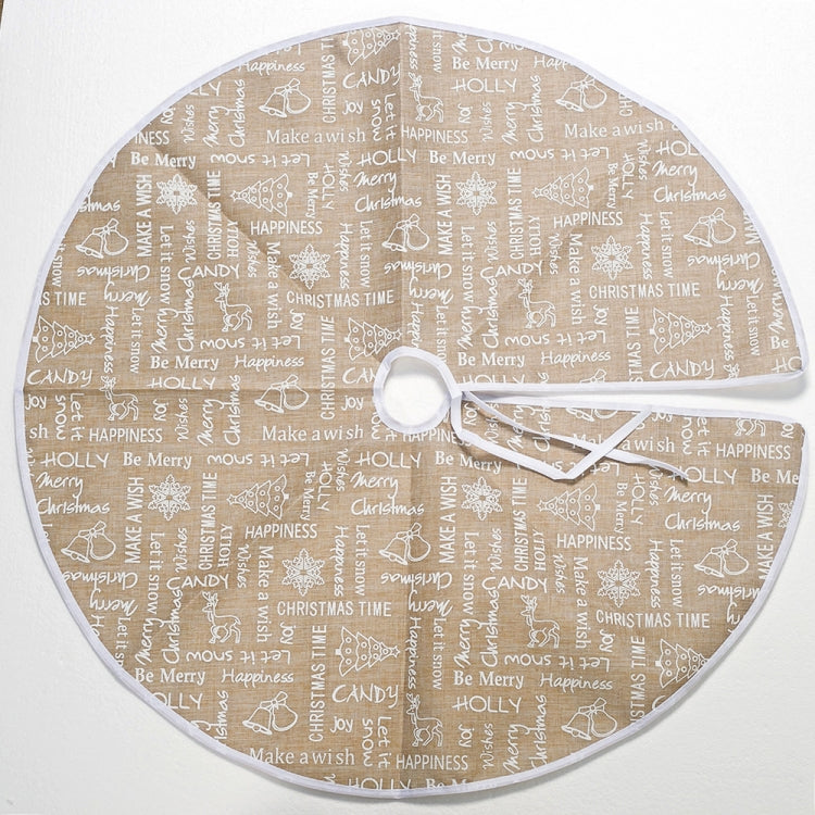 2 PCS Christmas Fabric Letter Print Christmas Tree Bottom Decoration Tree Skirt, Size:80cm