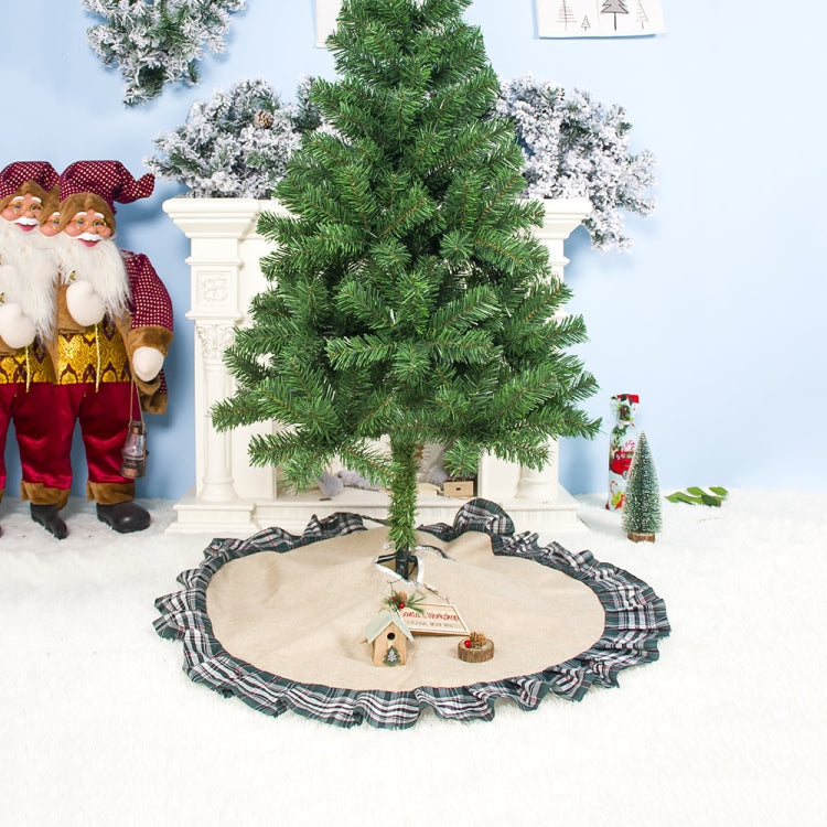 2 PCS Christmas Creative Fabric Plaid Christmas Tree Bottom Ornament, Size:100 cm