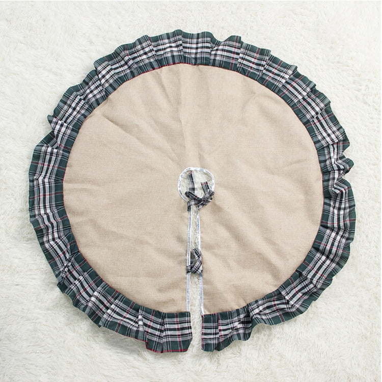 2 PCS Christmas Creative Fabric Plaid Christmas Tree Bottom Ornament, Size:100 cm