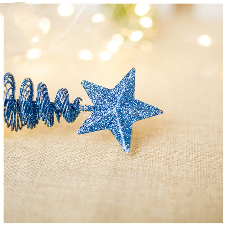 2 PCS Christmas Decoration Glowing Christmas Tree Decorations Creative Round Light Metal Decorations Christmas Decorations