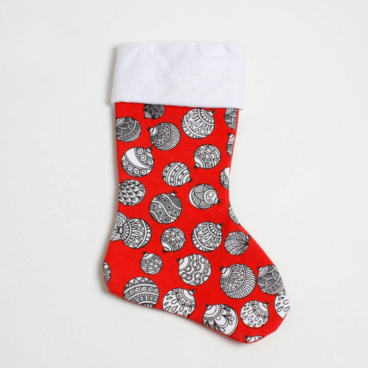 2 PCS Print Christmas Socks Gift Bag Creative Christmas Tree Decoration