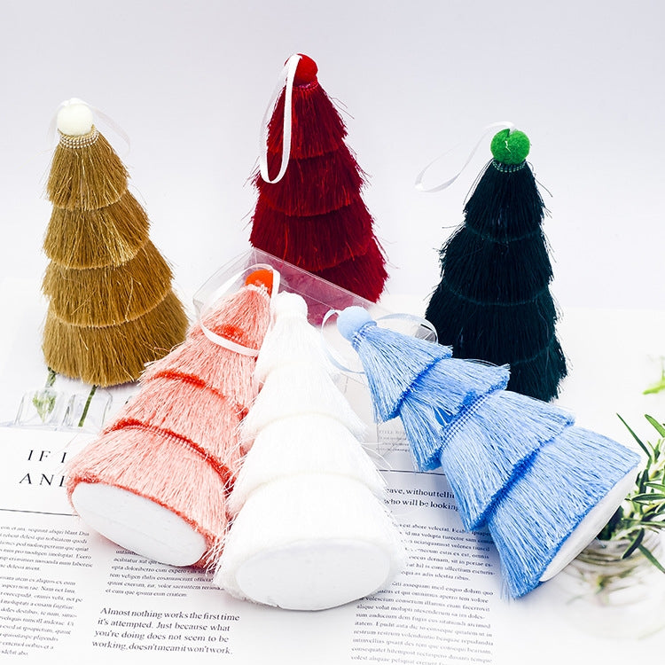 2 PCS Tassel Christmas Tree Ornaments Creative Home Decoration Ornaments