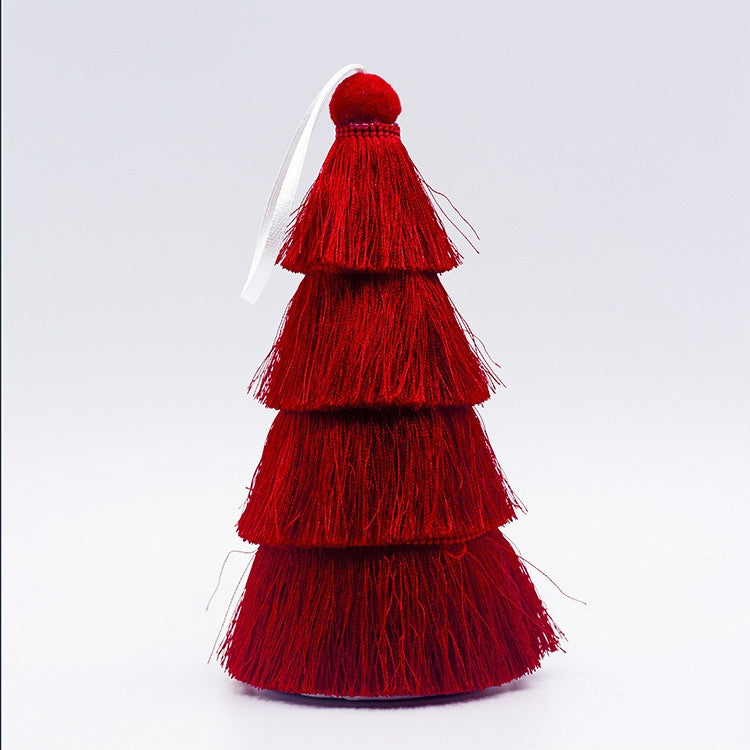2 PCS Tassel Christmas Tree Ornaments Creative Home Decoration Ornaments
