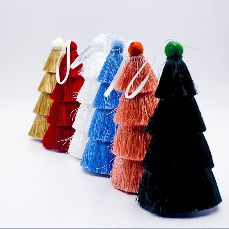 2 PCS Tassel Christmas Tree Ornaments Creative Home Decoration Ornaments