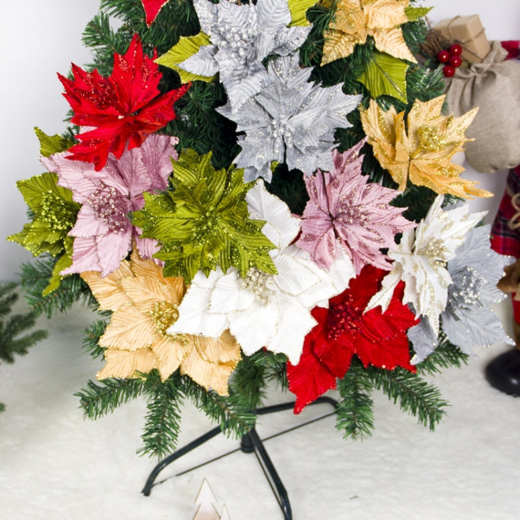 2 PCS Christmas Tree Pine Needles Pine Cones Decorative Items(Gold)