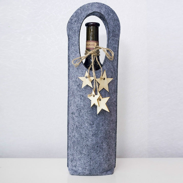 2 PCS Creative Christmas Felt Red Wine Bottle Set