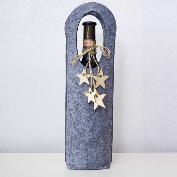 2 PCS Creative Christmas Felt Red Wine Bottle Set