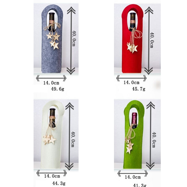 2 PCS Creative Christmas Felt Red Wine Bottle Set