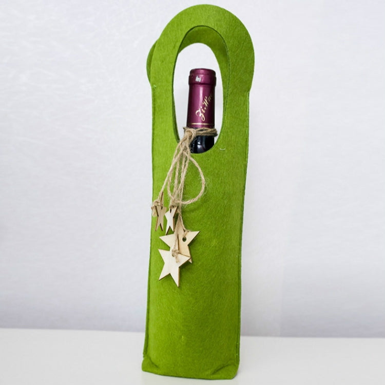 2 PCS Creative Christmas Felt Red Wine Bottle Set