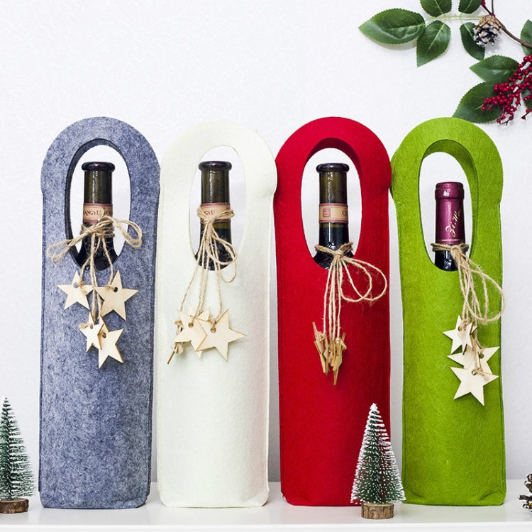 2 PCS Creative Christmas Felt Red Wine Bottle Set