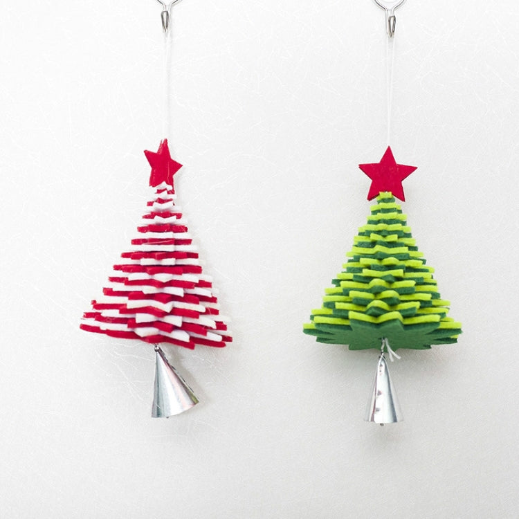 2 PCS Creative Flannel Bell Ornaments Christmas tree Metal Decorative Pendants Ornaments