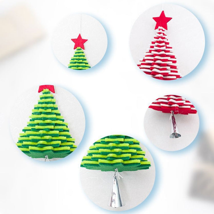 2 PCS Creative Flannel Bell Ornaments Christmas tree Metal Decorative Pendants Ornaments