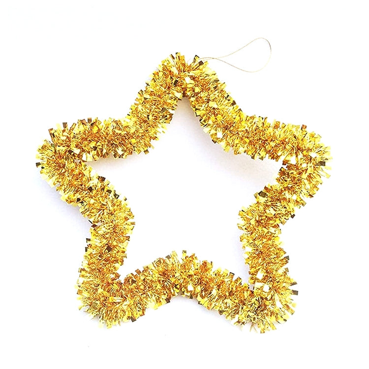 5 PCS Christmas Five-pointed Star PVC Color Strip Garland Pendant Decoration