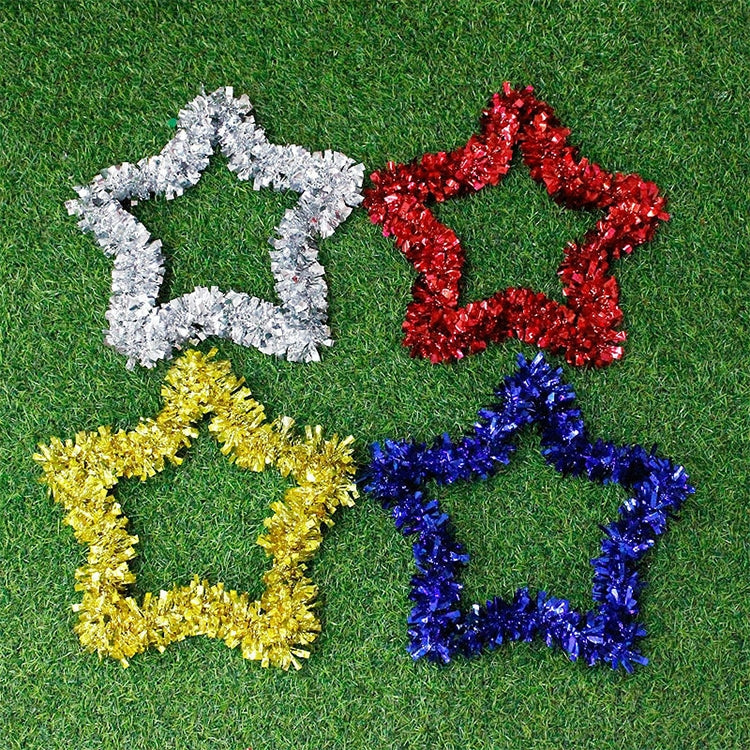 5 PCS Christmas Five-pointed Star PVC Color Strip Garland Pendant Decoration