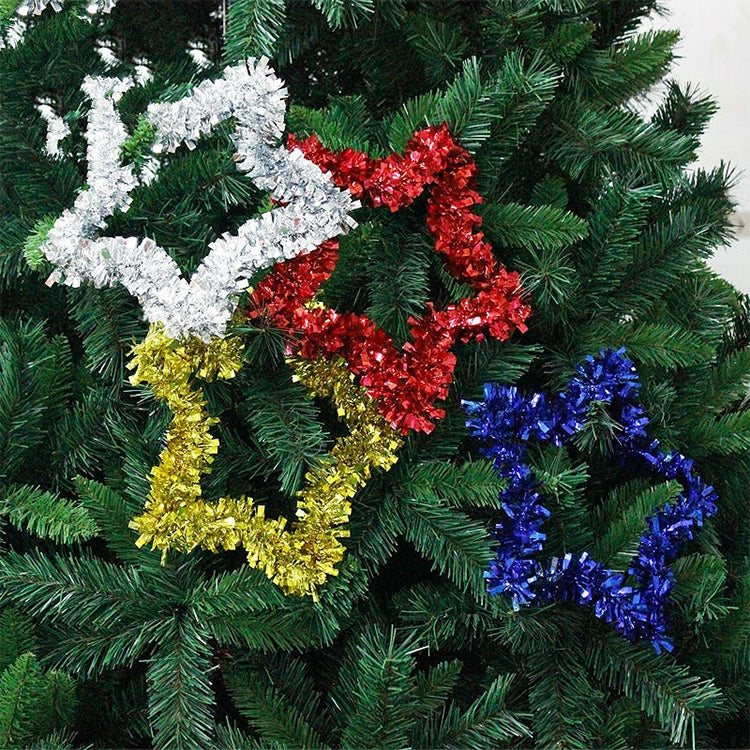 5 PCS Christmas Five-pointed Star PVC Color Strip Garland Pendant Decoration