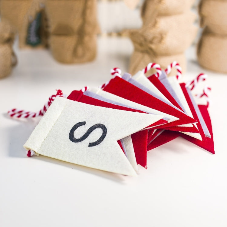 Christmas Creative Felt letters Printed Flag Decoration