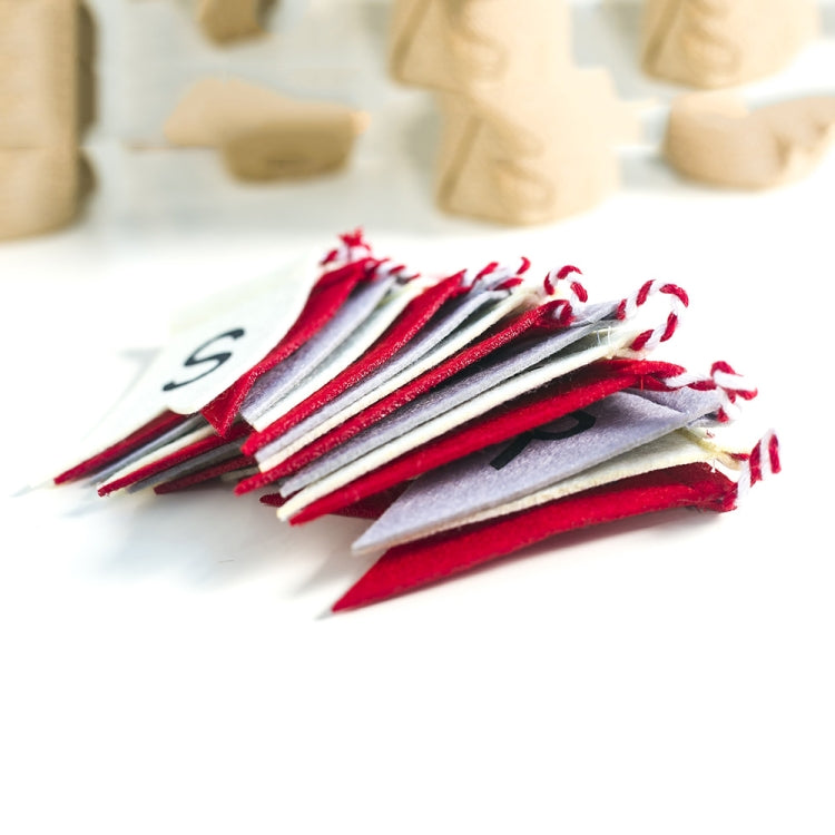 Christmas Creative Felt letters Printed Flag Decoration