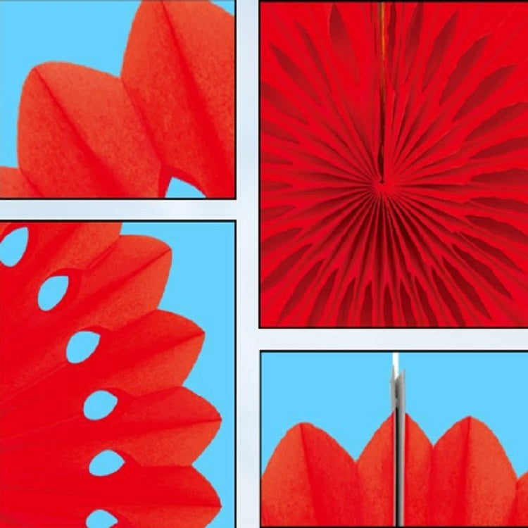 2 Packs Christmas Paper Creative Hollow Flower Decoration Atmosphere Layout Supplies(Red)