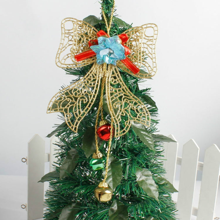 2 PCS Christmas Tree Wall Door Bow Bells Pendant Ornament