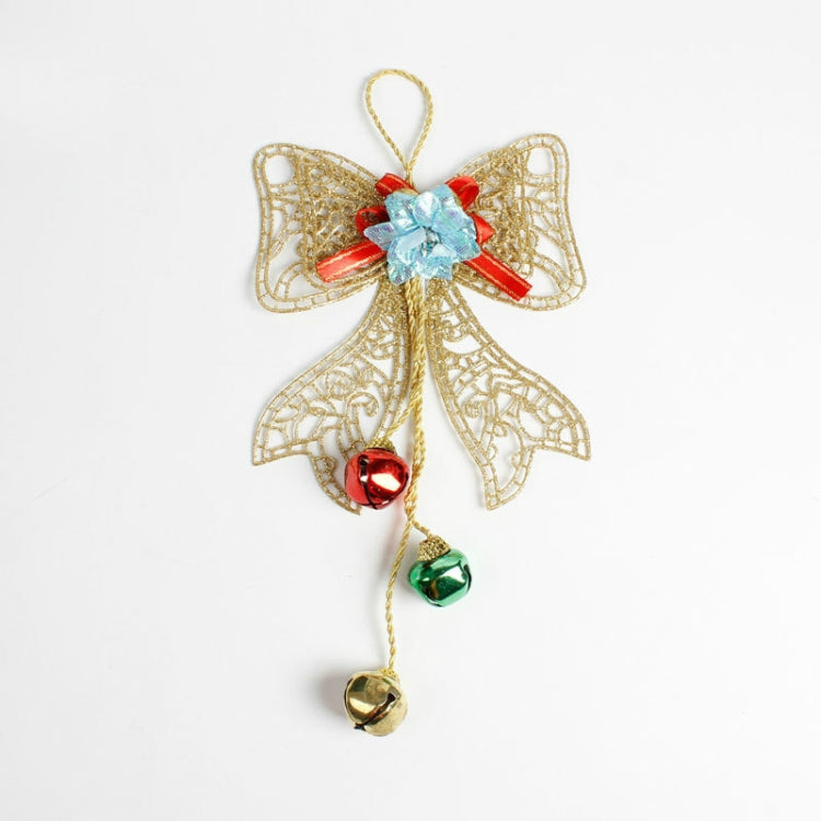 2 PCS Christmas Tree Wall Door Bow Bells Pendant Ornament