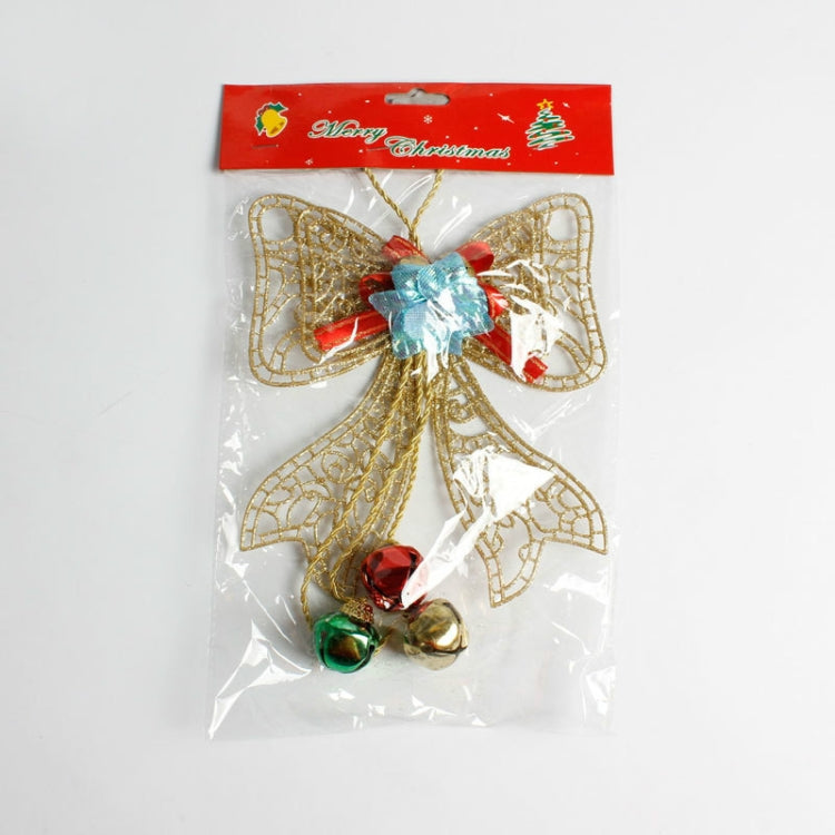 2 PCS Christmas Tree Wall Door Bow Bells Pendant Ornament