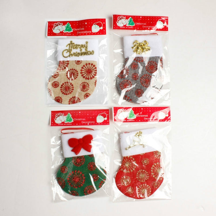 2 PCS Creative Christmas Stocking Knife and Fork Set Table Decoration