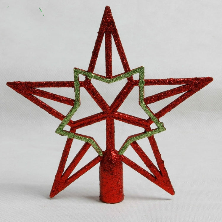 2 PCS Creative Golden Five-pointed Star Christmas Tree Topï¼ŒSizeï¼š 20 cm