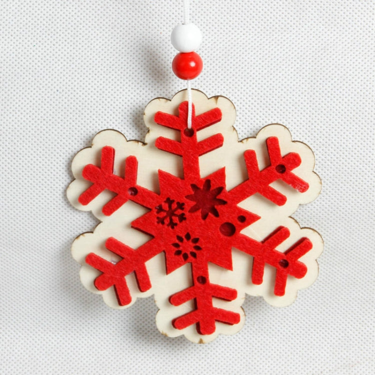 2 PCS Christmas Wooden Pendant Ornaments Christmas Snow Bell Creative Pendant