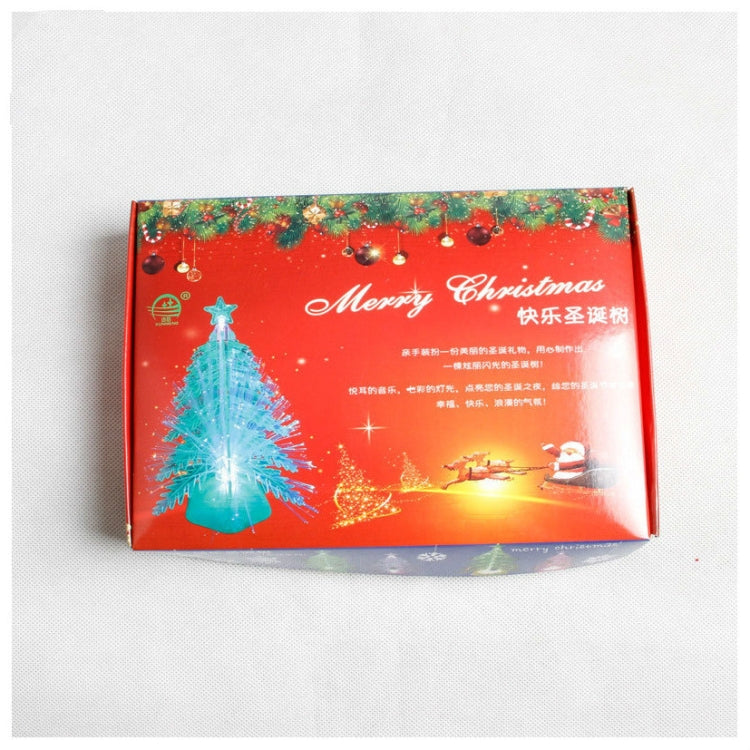 2 PCS Creative DIY Music Colorful LED Fiber Christmas Tree ï¼ŒSizeï¼š27x17cm