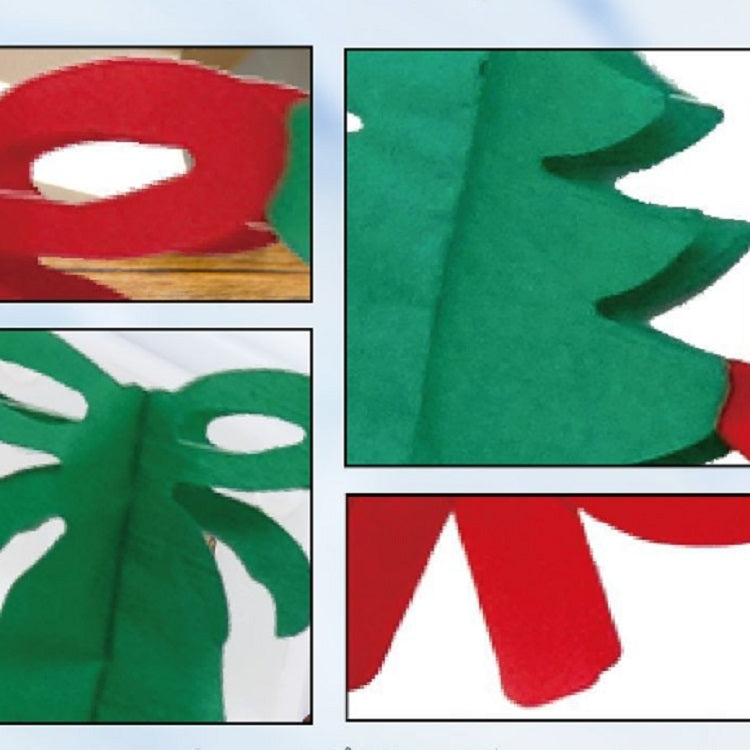 2 PCS Christmas Paper Hollowed Out Flower Christmas Mall Hotel Decoration, Specification:  Bow