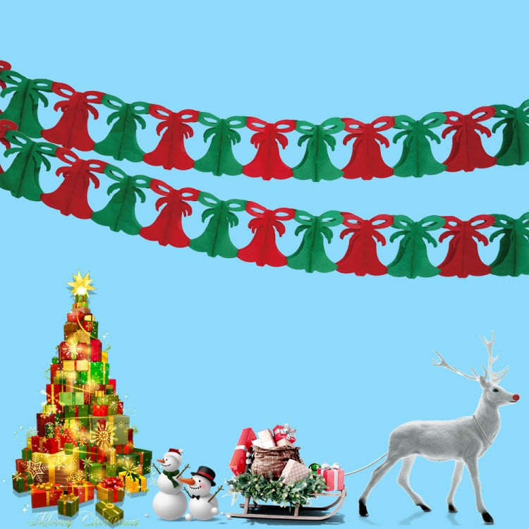 2 PCS Christmas Paper Hollowed Out Flower Christmas Mall Hotel Decoration, Specification:  Bell