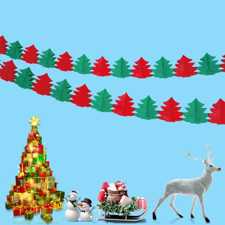 2 PCS Christmas Paper Hollowed Out Flower Christmas Mall Hotel Decoration, Specification:  Christmas Tree