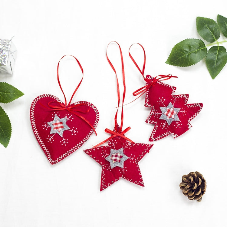 2 Packs Christmas Cloth Ornament Creative Christmas Tree Pendant Home Decoration Pendant