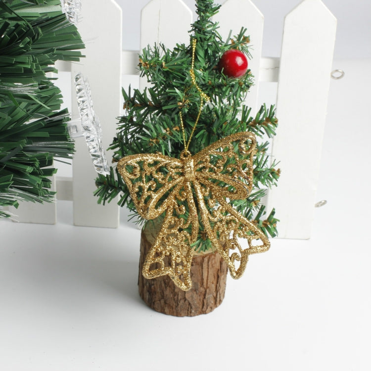 2 PCS Christmas Decoration Bowknot Christmas Tree Pendant Party Decoration