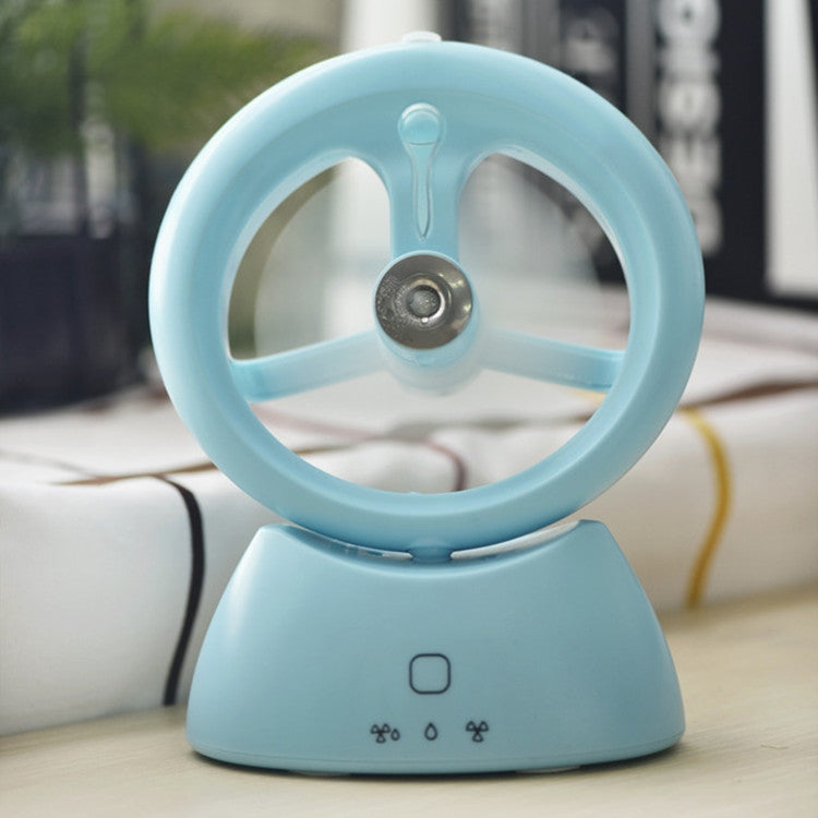 Mini Beauty Spray Water Rechargeable Portable Humidifying Spray Small Fan(Blue)