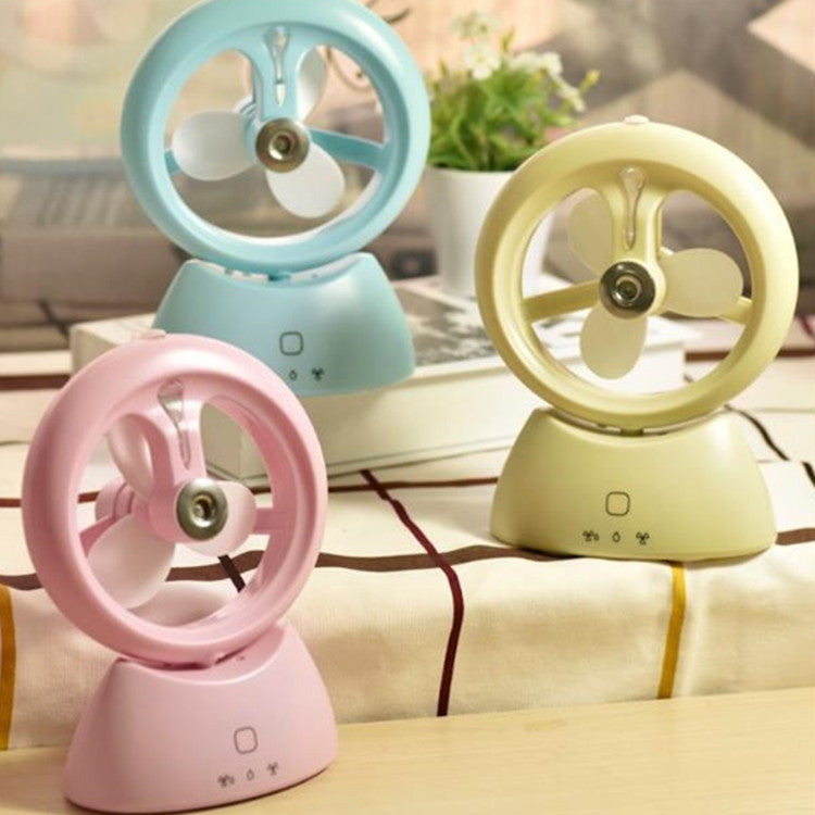 Mini Beauty Spray Water Rechargeable Portable Humidifying Spray Small Fan(Blue)