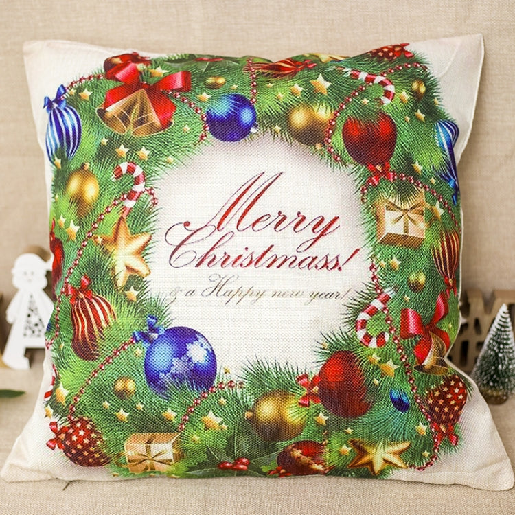 2 PCS Christmas Office Bedroom Cartoon Fabric Print Pillowcase Without Pillow