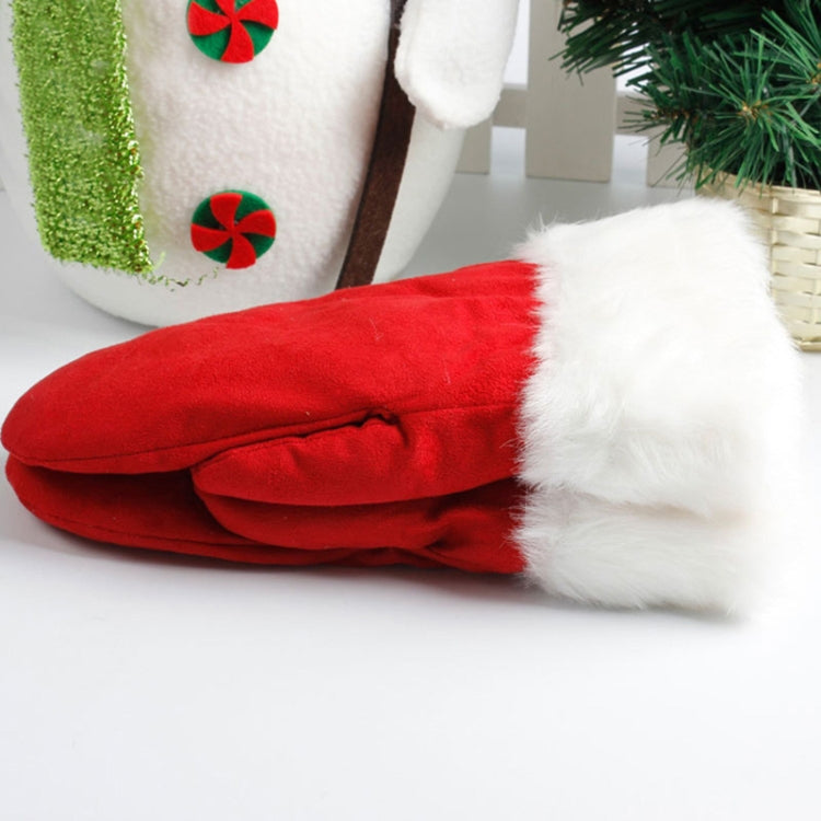 Christmas Fleece Pack Refers Double Layer Warm Padded Gloves