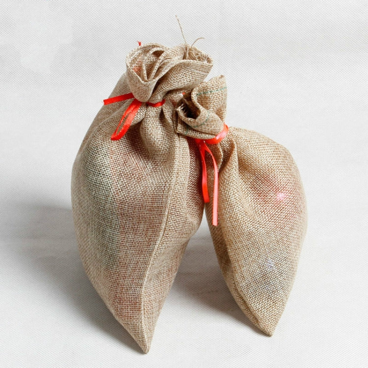 Christmas Linen Drawstring Candy Storage Pouch, Specification:Primary Color Small Size 20*13cm